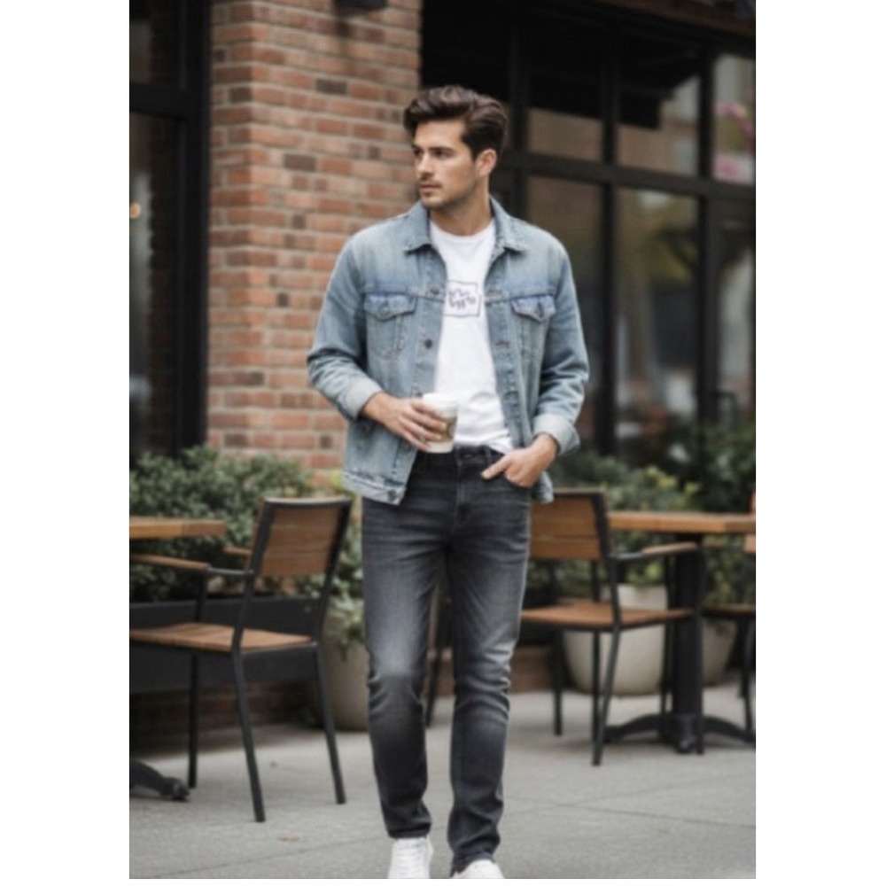MBX Denim Jeans Men's 32 x 32 Straight Leg Medium Wash Faded 6.5" Leg Opening